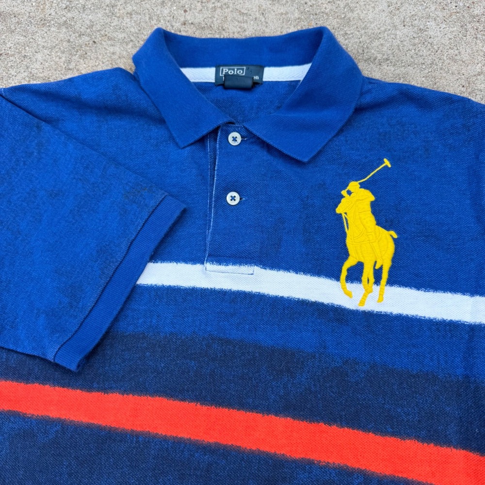 Polo Ralph Lauren | Big Pony Polo Shirt Vintage 90s Blue Kids XL 18-20 Preppy